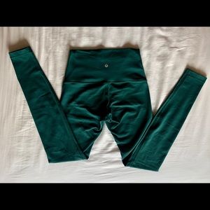 Lululemon Wunder Under Emerald Green Leggings